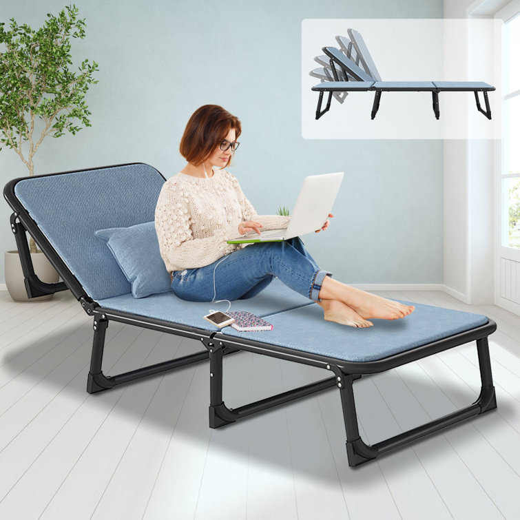 Alwyn Home 6 Levels Adjustment Portable Fold up Bed for Home, Office